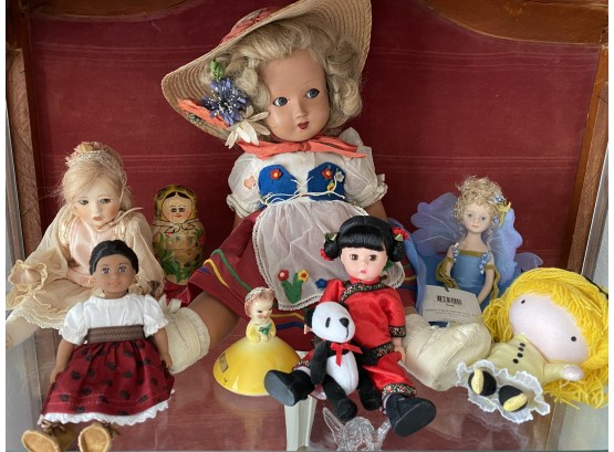 Collection Of Eleven Folk, Antique, & Contemporary Dolls
