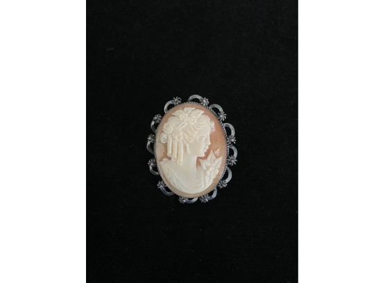 Antique Signed And Marked Sterling Silver Cameo
