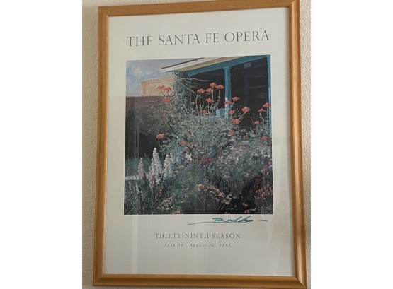 The Santa Fe Opera Thirty-Ninth Season June 30th-August 26th, 1995 Framed Signed Poster