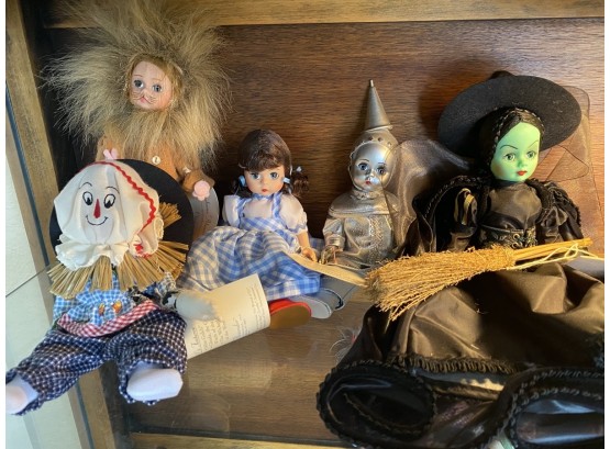 Madame Alexander Dolls: Dorothy, Scarecrow, Tin Man, Witch And Lion (Wizard Of Oz)