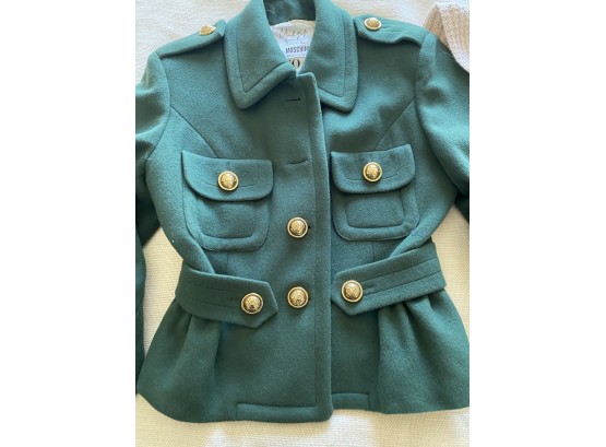 Moschino Cheap & Chic 1991-1992 Collection Vintage Hunter Green Jacket