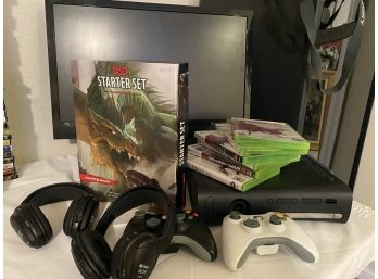 Xbox With Original Box With Games, Headphones And Vizio TV