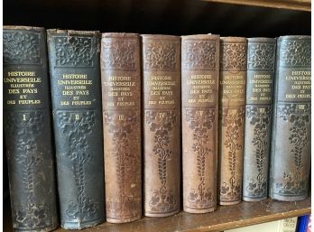 Collection Of Antique Histoire Universelle Illustre De Pays Et Des Peuples Book Set