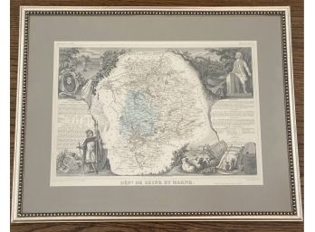 Vintage Map 'Department DE Seine Et Marne'