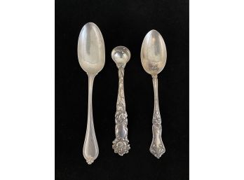 Lot Of 3 Assorted Sterling Silver Spoons