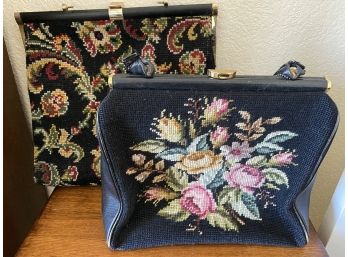 Grouping Of Vintage Needlepoint Handbags