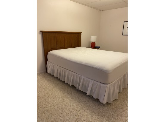 Furniture By Purdue Full Size Bed, Wooden Headboard, With Mattress