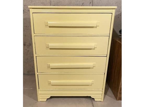Yellow Old Solid Wood Dresser