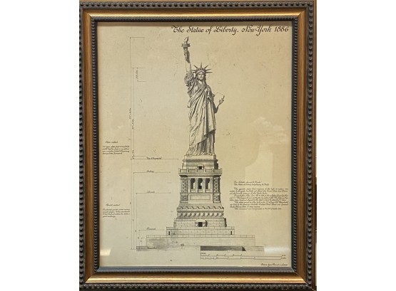 Statue Of Liberty New York 1886 Architecture Design Framed Poster