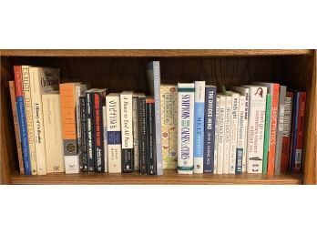 Shelf Of Books Incl. Guns, Germs, And Steel, And Misc. Health And Wellness Books