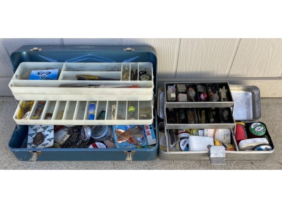 (2) Metal Tackle Boxes With Contents