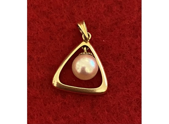 14k Gold Pearl Pendant From Garwood Jewelers