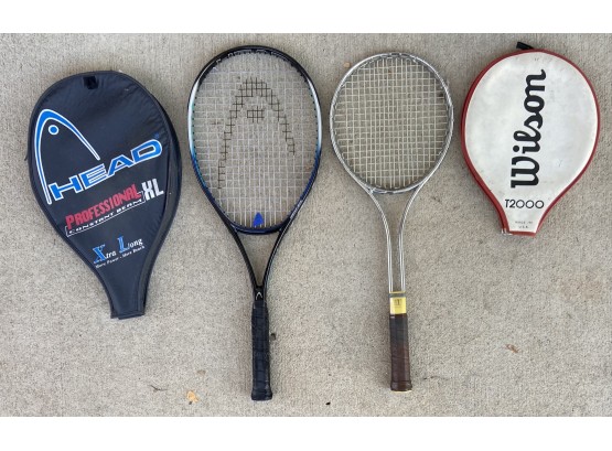 Wilson & Head Rackets With Cases