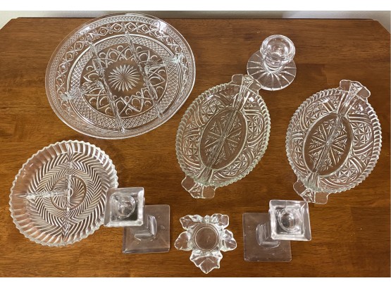 8 Pieces Of Etched Glass