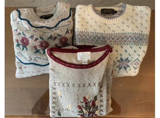 (3) Women's Sweaters Size Small And Medium