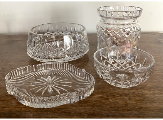 4 Waterford Miscellaneous Etched Glassware