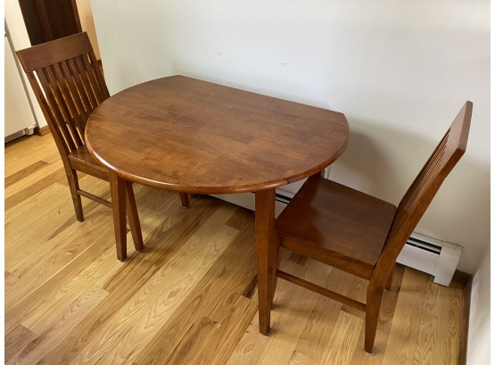 Vintage Drop Leaf Table With 2 Chairs