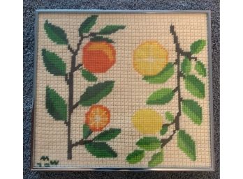 Yarn Peach And Lemon Wall Hanging