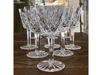 6 Waterford Wine Glasses