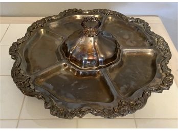 Large Plate Silver Lazy Susan