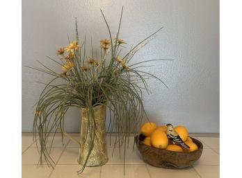 Faux Flowers And Lemons