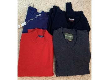 4 Women's Sweaters Including 2 Cashmere Red Charter Club