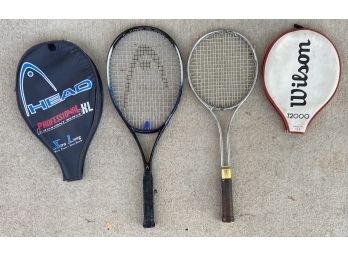 Wilson & Head Rackets With Cases