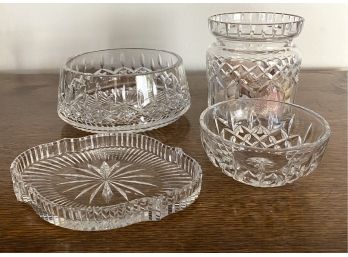 4 Waterford Miscellaneous Etched Glassware