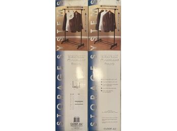 2 Storage System Rolling Garment Racks In Original Boxes