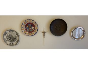 Assorted Pottery & Metal Decorative Plates