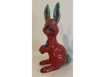 Red Ceramic Bunny