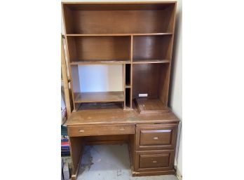 Vintage Writing Desk With Bookshelf (as Is)
