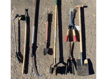 Assorted Tools Including Brand New Ace Hedge Shears
