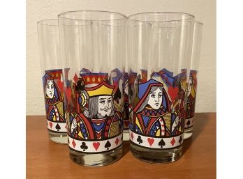 King And Queen Playing Card Glasses