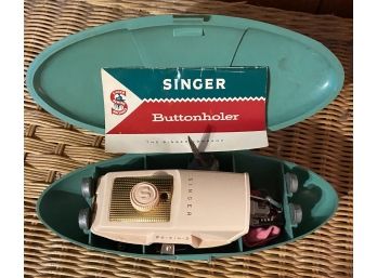 Singer Buttonholer With Case