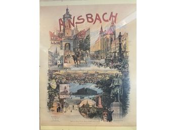 Ansbach Print Behind Glass (as Is)
