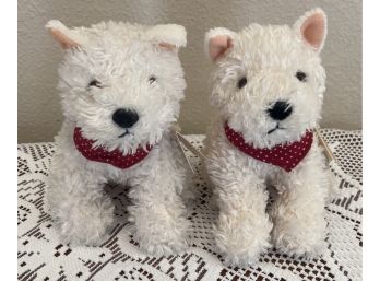 Pair Of Hermman Teddy Stuffed Terriers With Original Tags