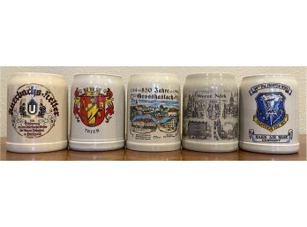 Collection Of (5) Steins
