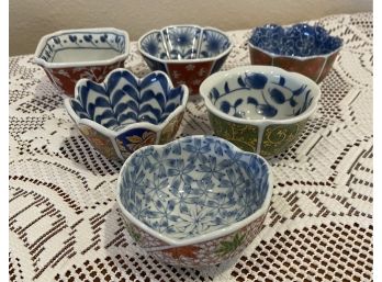 (6) Small Assorted Asian Influenced Bowls
