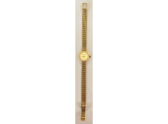 Imperial Gold Ladies Solid 14k Gold Watch With 14k Gold Band
