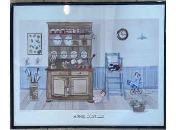 Annie Costille Pastel Print In Frame