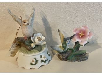 (2) Porcelain Bird Figurines