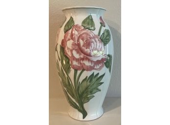 Hand Painted Ancora Rose Vase Made In Italy