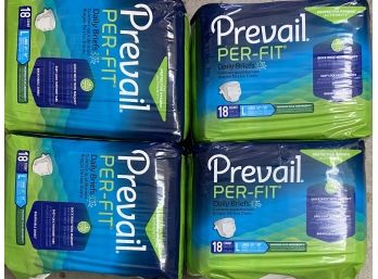 (4) Brand New Packs Of Prevail Per-fit Daily Briefs