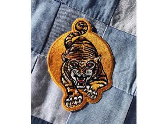 Vintage Iron On Tiger Patch