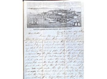 Handwritten Letter From Civil War Dated July 14th, 1861 From Charles G. Hopkins To His Brother