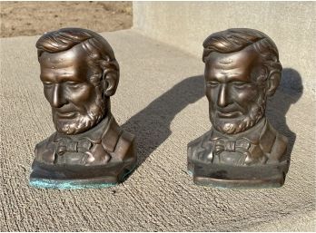 Bronze Lincoln Bookends