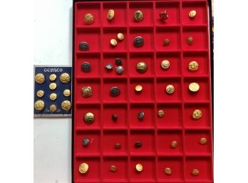 Collection Of Vintage Military Buttons