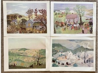 Collection Of 4 Grandma Moses Limited Edition Prints 732/1000