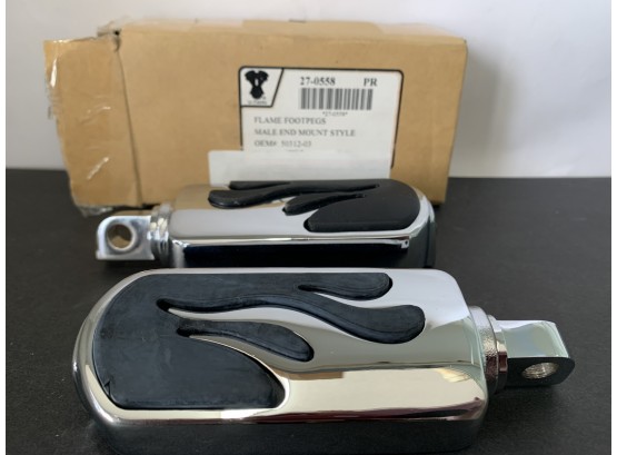 V Twin Flame Footpegs Male End Marked 27-0558